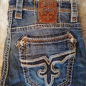 Rock Revival Jeans Dark Wash Nathan Straight Sz 32